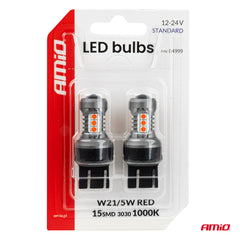 7443 W21/5W LED žárovka s 15 SMD 3030 LED diodami