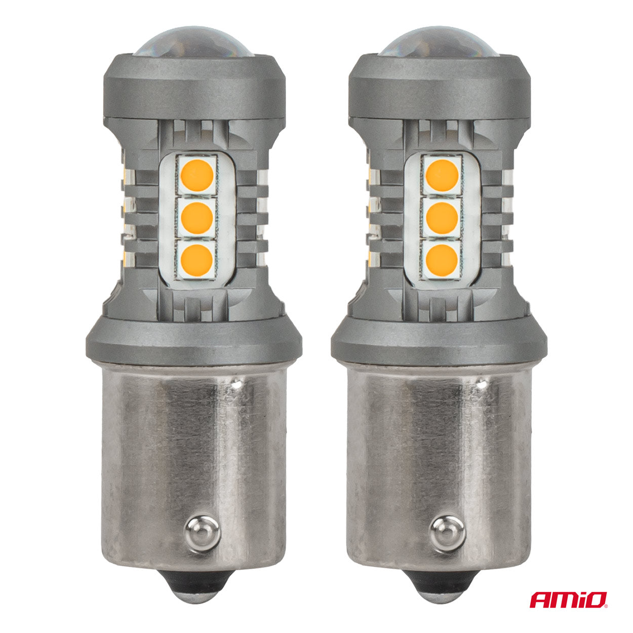LED žárovka BAU15S/PY21W s 15 LED diodami SMD 3030