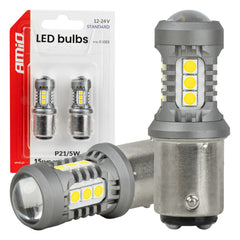 LED žárovka BAY15D P21/5W s 15 SMD 3030 LED diodami