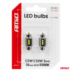 LED-pære med 3 SMD 2525 LED'er og CANBUS-teknologi