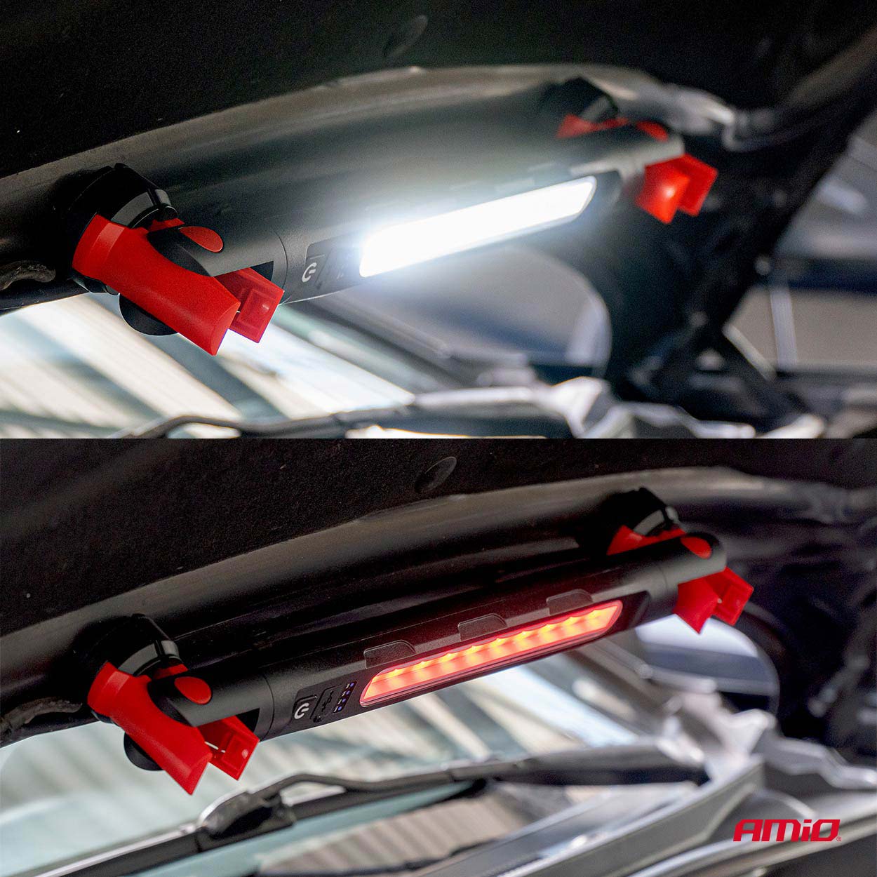 LED-inspektionslampe med magnet og klemme