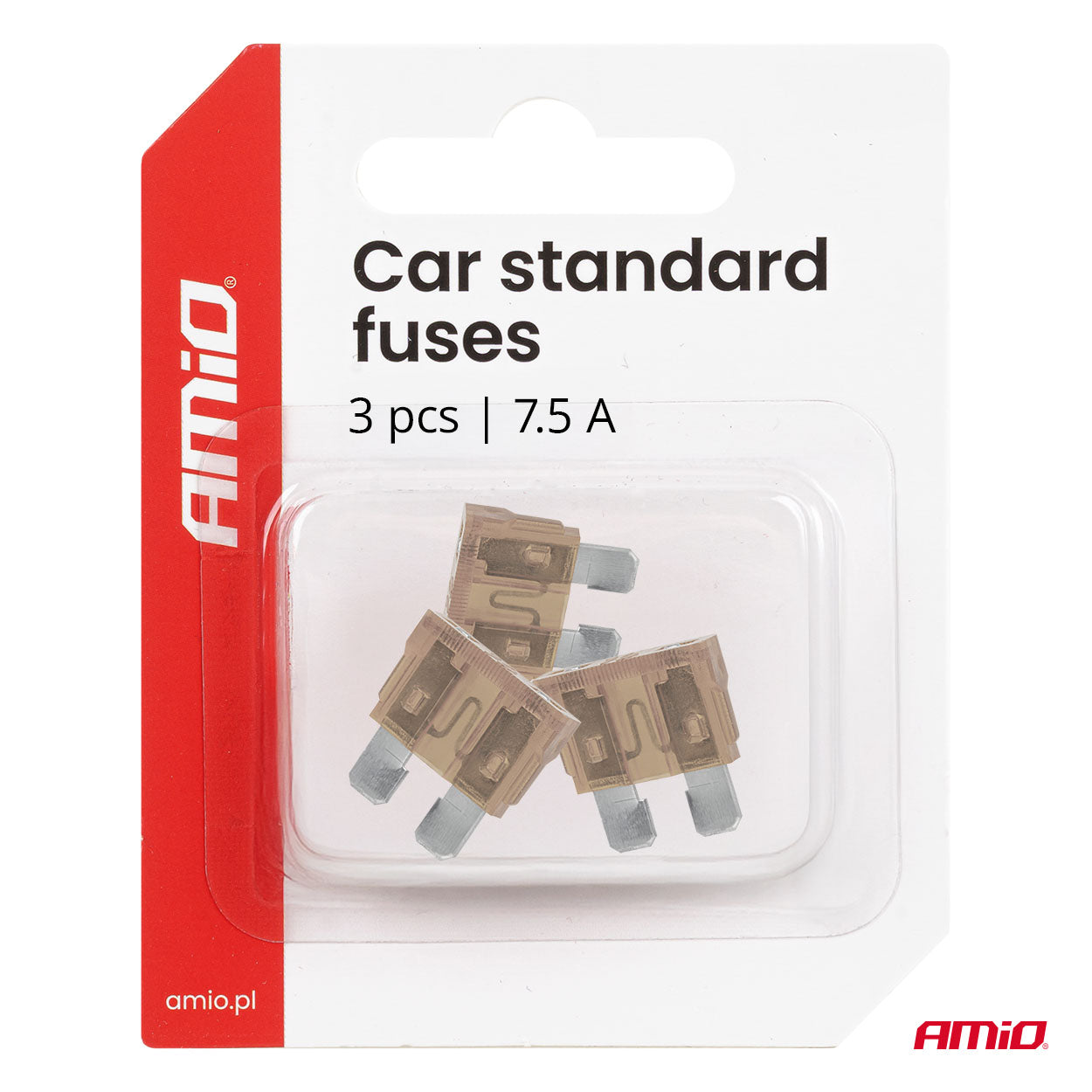 STANDARD náhradní automobilové pojistky 7,5 A.