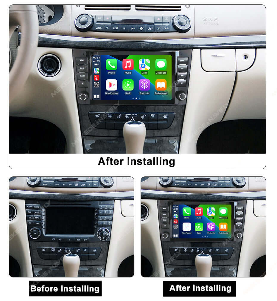 Mercedes-Benz W211 - 8" rádio s Apple CarPlay a Android Auto – Carmediaeurope.com