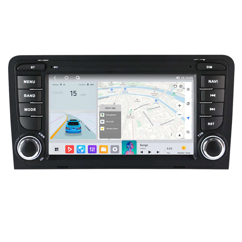 Audi A3 03-12 - 7" rádio s Apple CarPlay a Android Auto (design 1) – Carmediaeurope.com