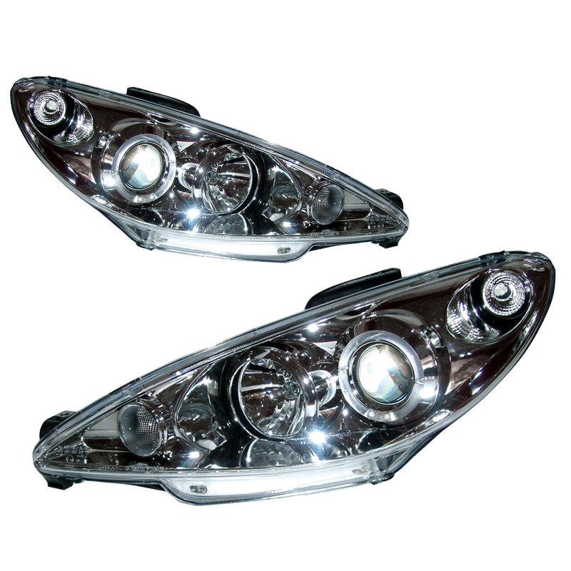 Přední bílé světlomety pro Peugeot 206 1998-2002