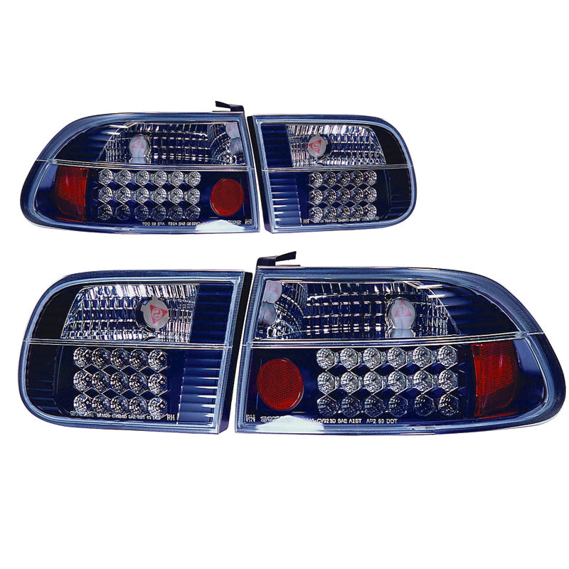 LED zadní světla černá pro Civic 1992 3dveřový
