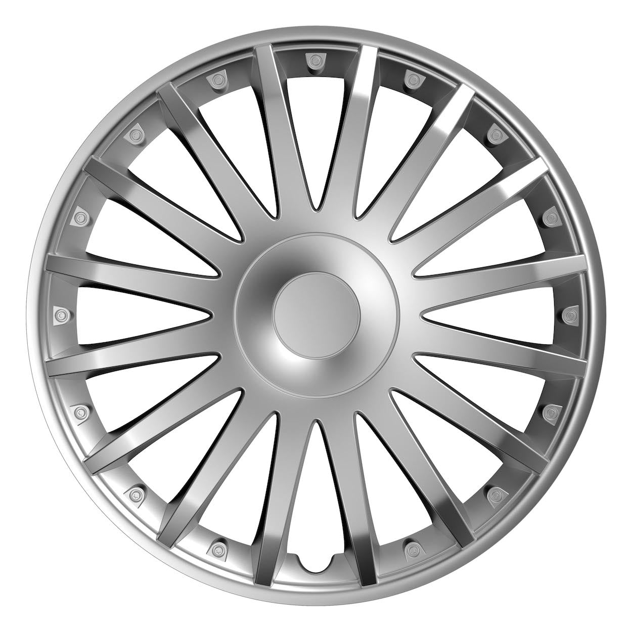 Stříbrný kryt kola Crystal pro 15" ocelové disky