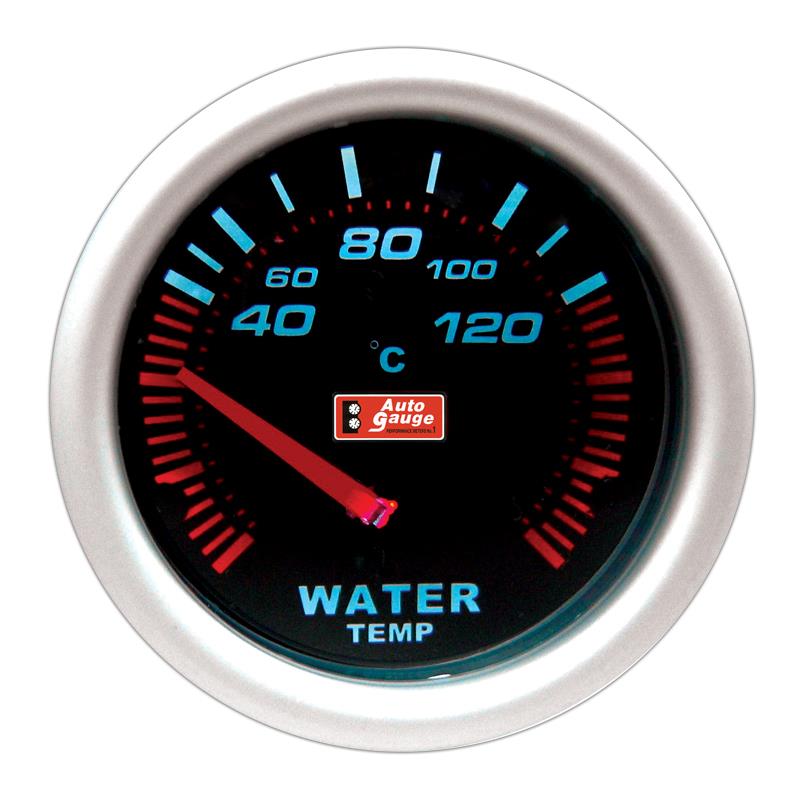 Ukazatel teploty vody černý 5,8 cm Auto Gauge
