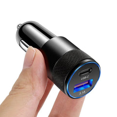 Nabíjení automobilů s USB-A a USB-C-Fast
