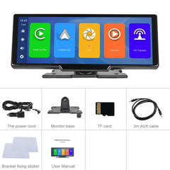 9,3" obrazovka Apple CarPlay s vestavěnou palubní kamerou a 64GB SD kartou 