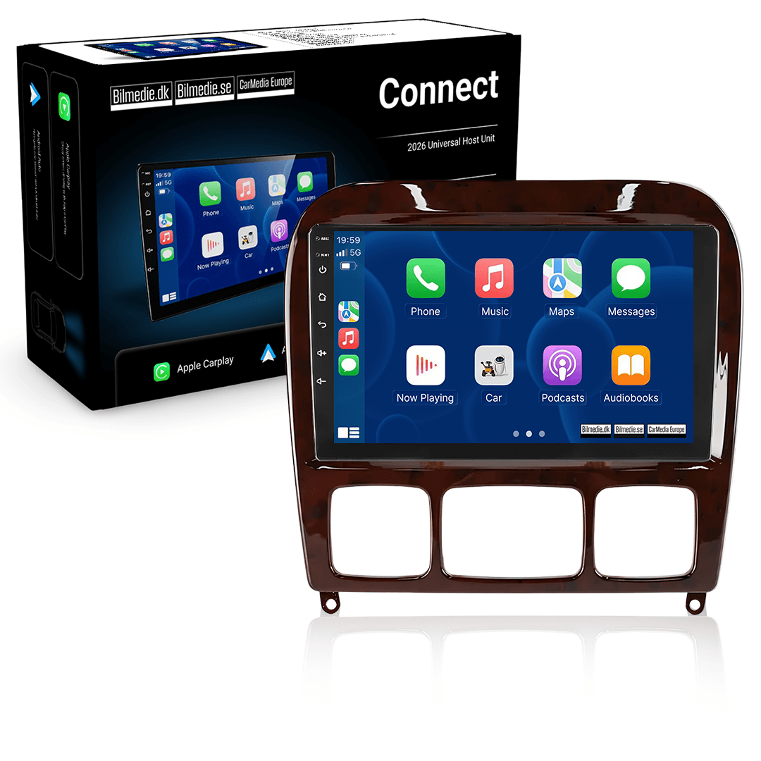Mercedes S-Klasse 1998-2005 – 9" rádio s Apple CarPlay a Android Auto 