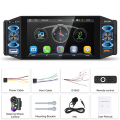 1 DIN 5" dotykový displej s bezdrátovým Apple CarPlay a Android Auto 