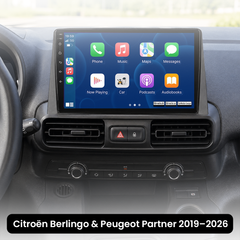 Citroën Berlingo/Peugeot Partner 19-26 - 10,1" rádio s Apple CarPlay a Android Auto