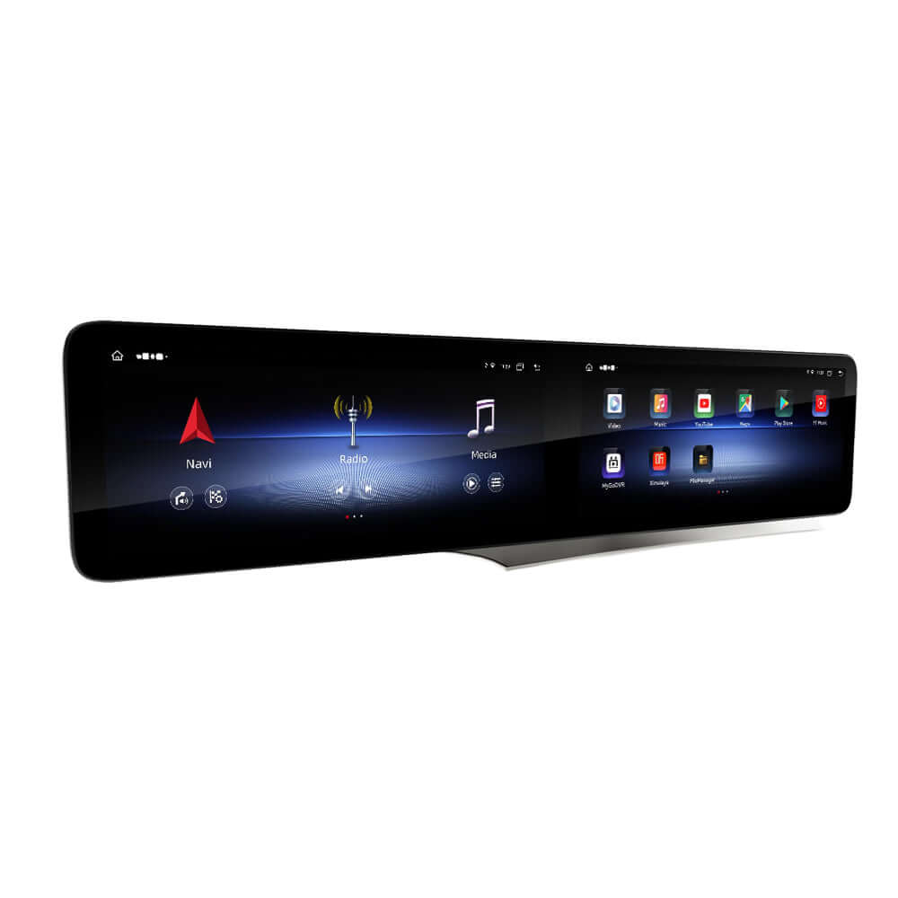 Mercedes C/GLC - 2x 12,3" obrazovka s Apple CarPlay a Android Auto – Carmediaeurope.com