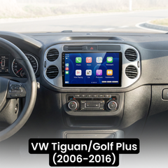 VW Tiguan/Golf Plus 06-16 - 9" rádio s Apple CarPlay a Android Auto