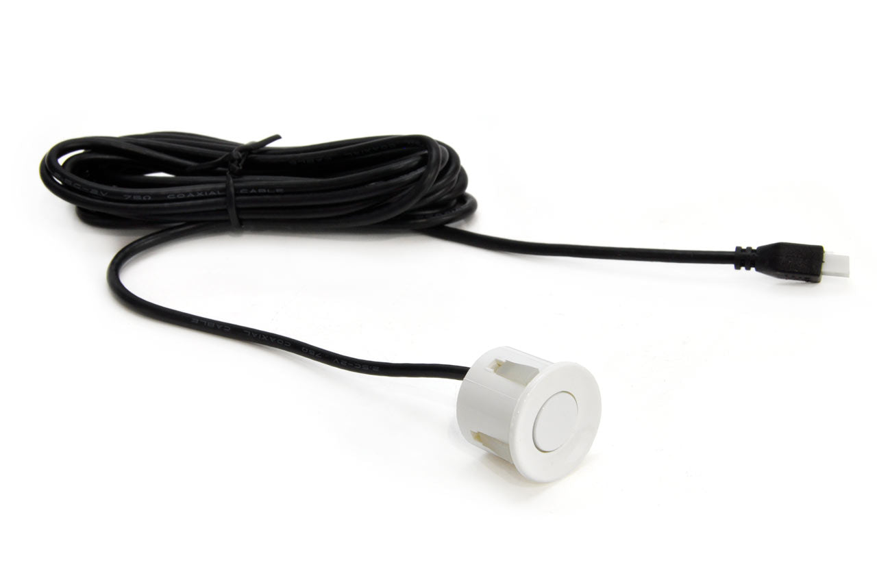 Bílý parkovací senzor o průměru 22 mm