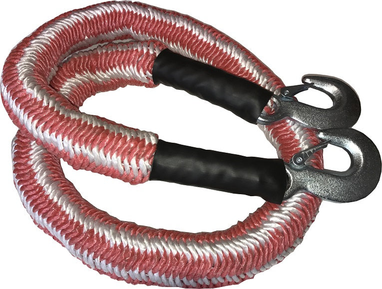 Elastické tažné lano s ocelovými háky pro vozidla o hmotnosti 2500–3500 kg