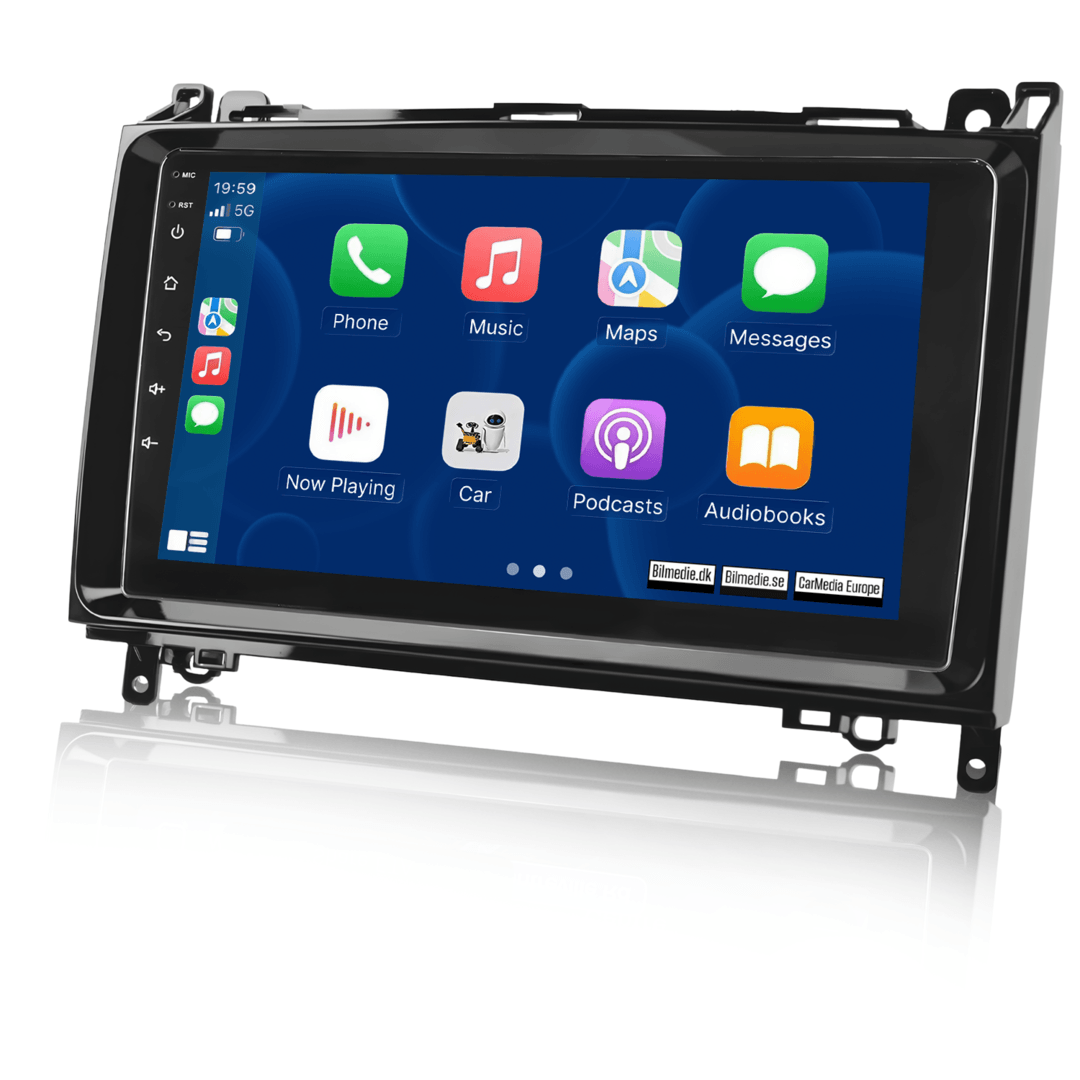 Mercedes-Benz třídy A, B, V, Sprinter 04-16 - 9" rádio s Apple CarPlay a Android Auto