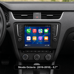 Skoda Octavia 2016-2018 - 9,7" rádio s Apple CarPlay a Android Auto 