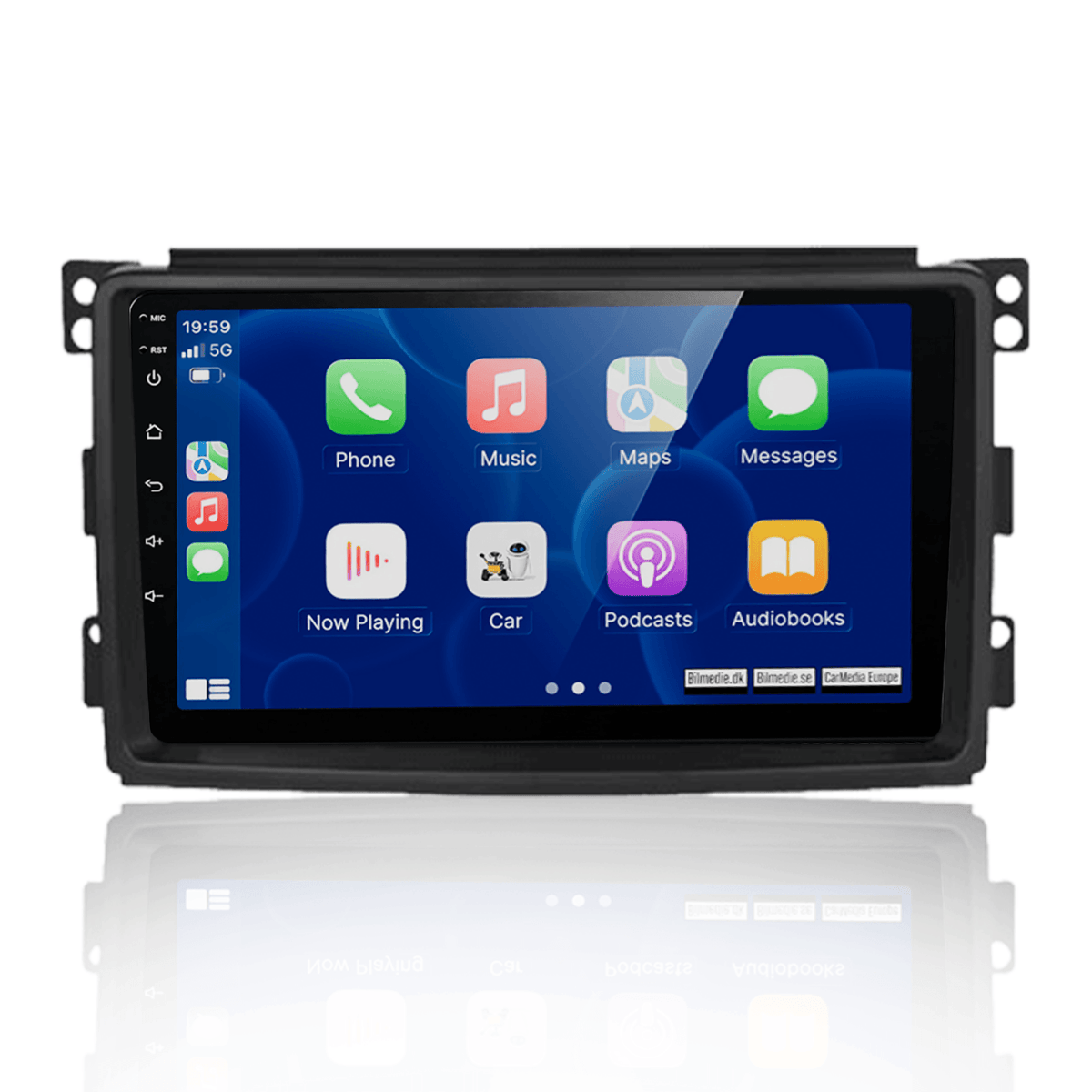 Smart Fortwo 05-10 - 9" rádio s Apple CarPlay a Android Auto