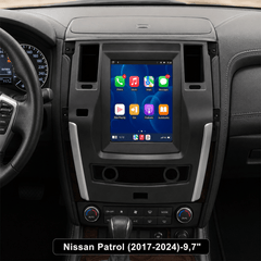 Nissan Patrol 2017-2024 – 9,7" rádio s Apple CarPlay a Android Auto 