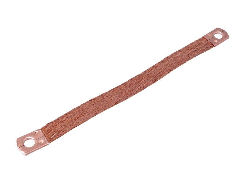 Měděný zemnicí pásek 220 mm s oky na obou koncích