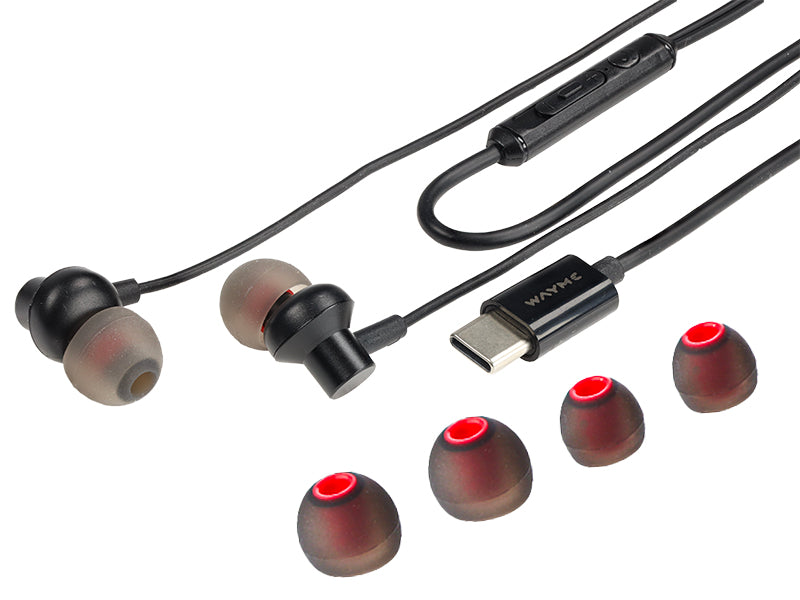 Kabelová in-ear sluchátka WAYME s USB-C