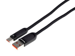 Kabel USB na USB-C s opletem z mikrovlákna a spirálovým provedením