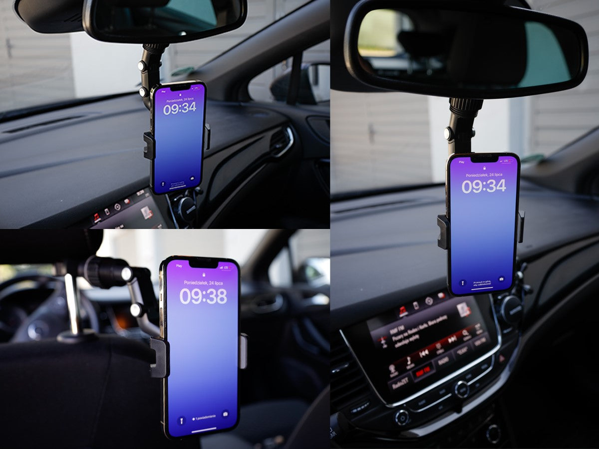 Držák telefonu s otočnou hlavou do interiéru vozu