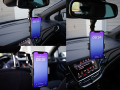 Držák telefonu s otočnou hlavou do interiéru vozu