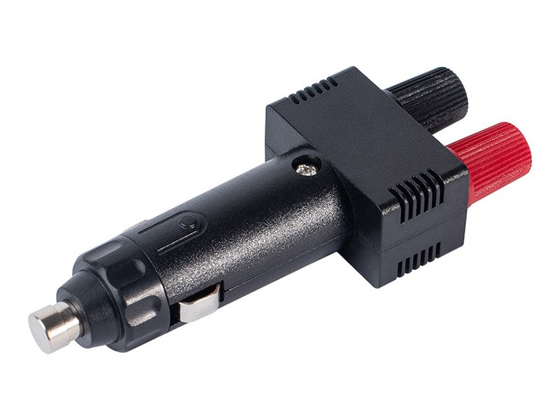 Zásuvka do autozapalovače s dvojitým připojením pro banánky nebo kabel