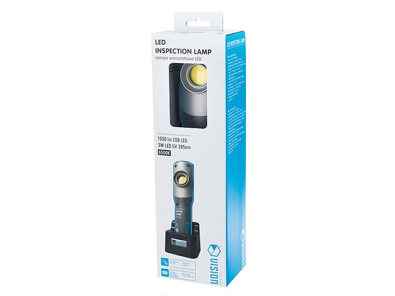 Dílenská lampa s 10W COB LED, magnetem a otočným hákem