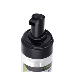 Průhledná pěnová lahvička s černou pumpičkou a víčkem, 150 ml