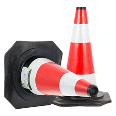 Výstražný kužel z pružné gumy, 45 cm