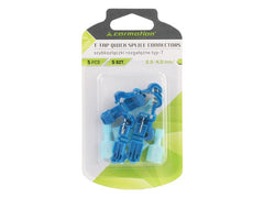 Modré rychlospojky T-type s PVC izolací pro spojování kabelů