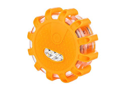 Oranžová výstražná lampa s magnetem a hákem, 12 LED a 3 LED