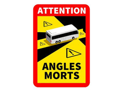 Samolepka mrtvého úhlu ANGLES MORTS 25x17 cm pro autobus