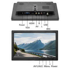 10,1" HD LCD monitor – mini displej do auta, k TV i k počítači 