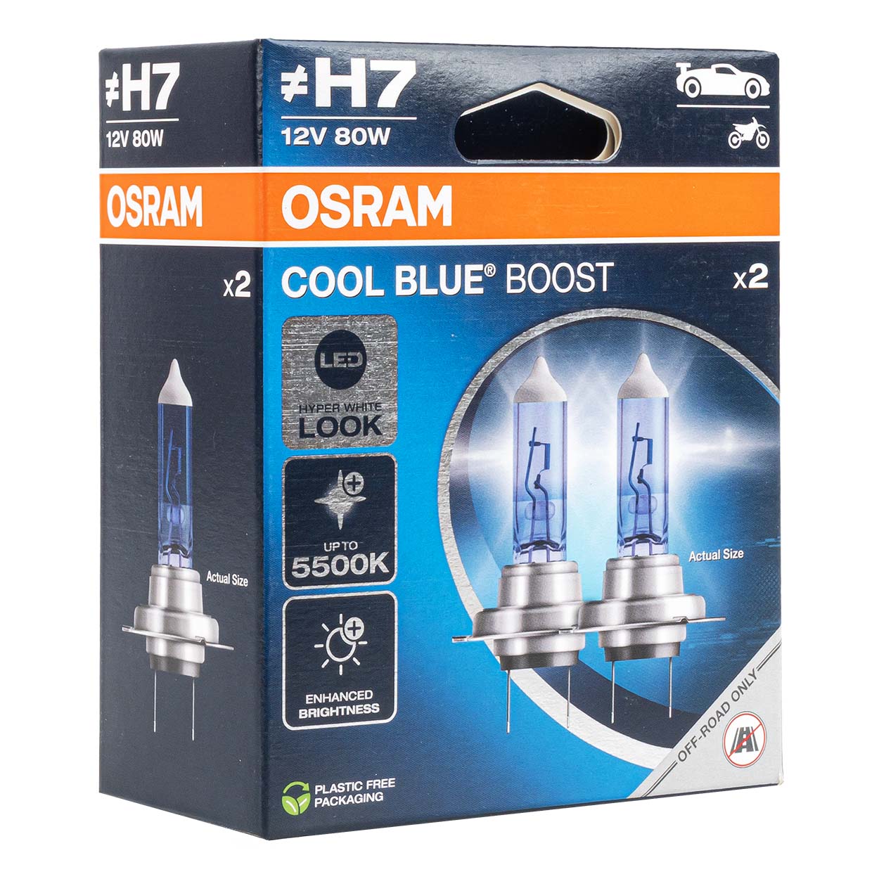 Halogenové žárovky Osram H7 Cool Blue Boost 12 V 80 W s paticí PX26d