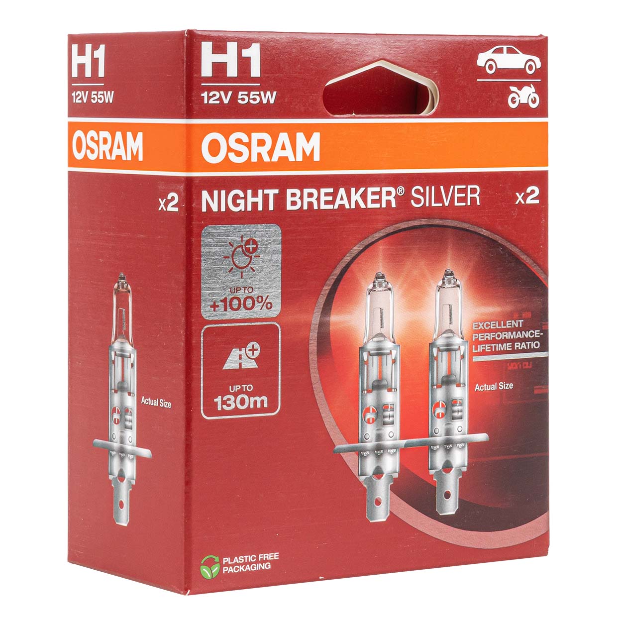 Halogenová žárovka Osram H1 NIGHT BREAKER SILVER 12 V 55 W