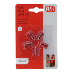 Čepičky ventilků Carpoint Piston červené 5 ks. 