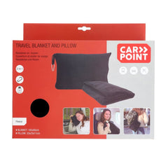 Cestovní deka a cestovní polštář Carpoint, černé, 2 v 1 