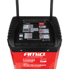 AMiO nabíječka baterií se startovací pomocí 12/24 V – 40 A / 300 A 
