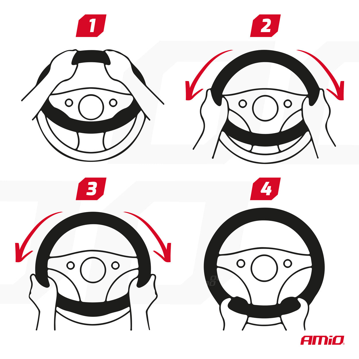 Montáž potahu na volant