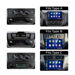 VW Up/Seat Mii/Škoda Citigo 17-23 - 9" rádio s Apple CarPlay a Android Auto
