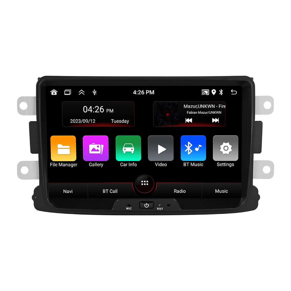 Renault/Dacia – 8" Radio m. Apple CarPlay og Android Auto med moderne teknologi og apps integration