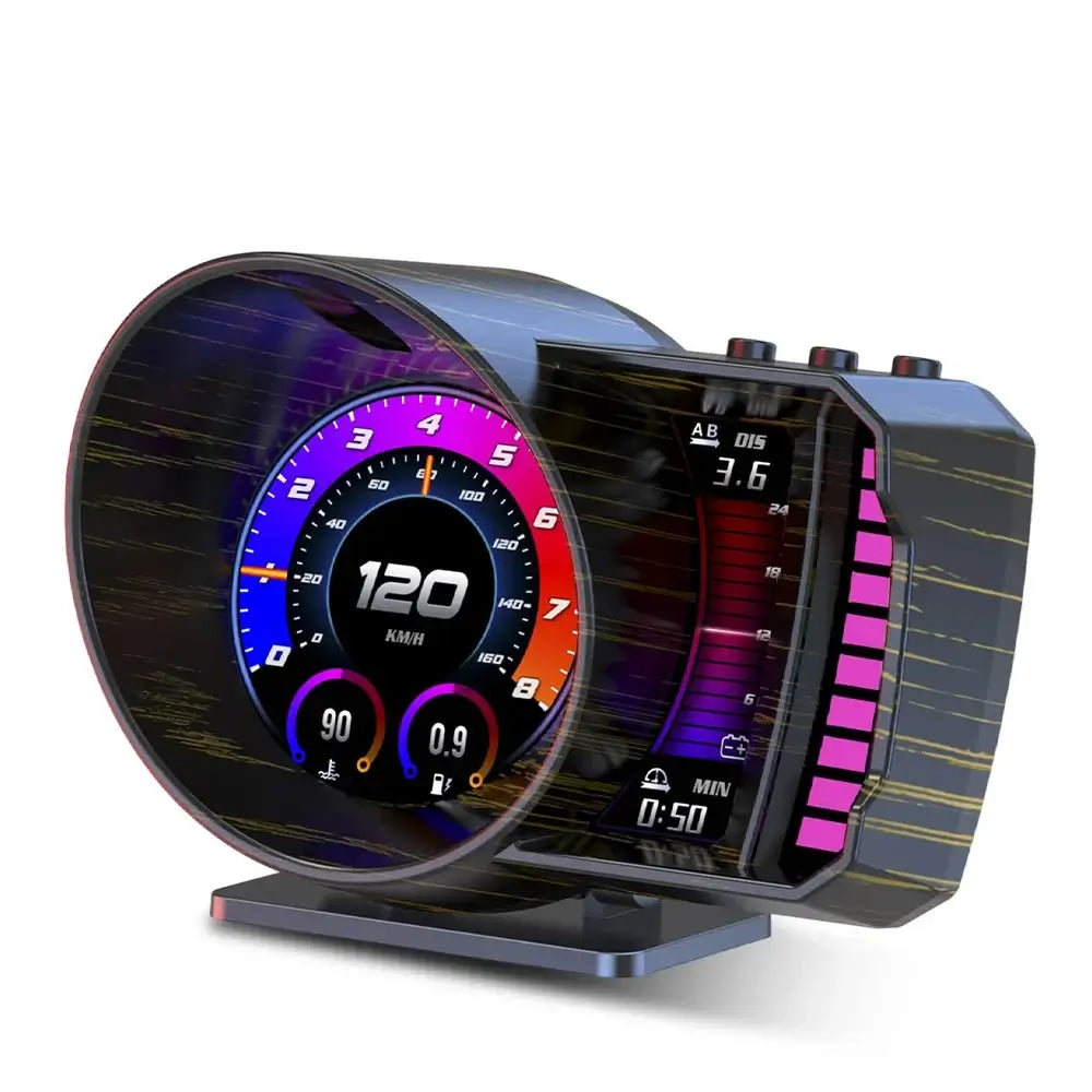 3,5" Head-Up Display (HUD) do auta – digitální rychloměr s OBD2 