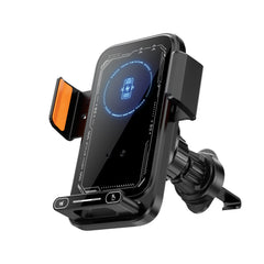 Bezdrátová nabíječka do auta a držák na mobil 15W – Automatická svorka a 360° rotace