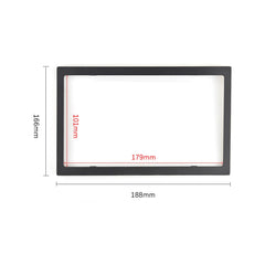 2 DIN montážní rámeček pro autorádio – univerzální černý rámeček 188 x 166 mm 