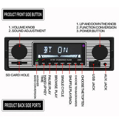 1 DIN autorádio s Bluetooth, USB a retro designem – MP3 přehrávač 